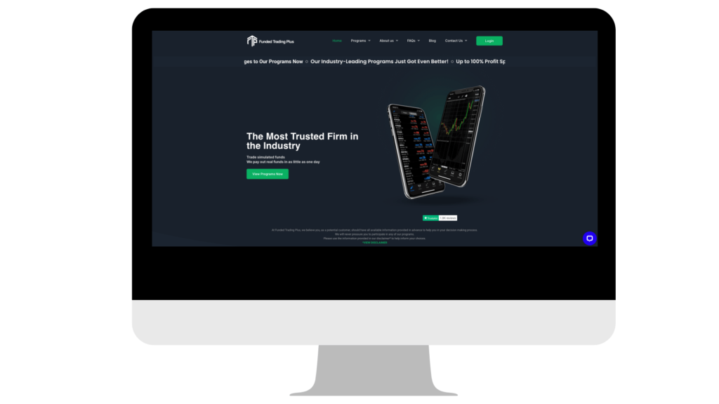 Funded Trading Plus homepage